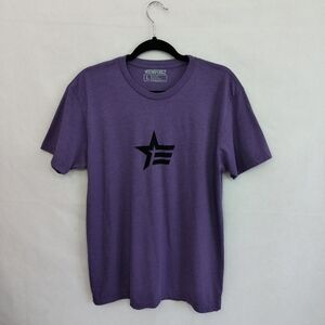 Men's Large Enforce Purple Short Sleeved T-Shirt With Logo